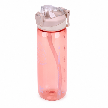 Ravi Butelka sportowa TRITAN 630 ml ze słomką różowa BPA Free 23 cm