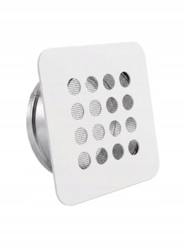 DE Kratka Wentylacyjna Metalowa fi 125 / 145x145 Biała