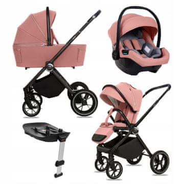 Babylux Wózek Dziecięcy 4w1 GAVIA Spacerówka Gondola Fotelik Baza ISOFIX