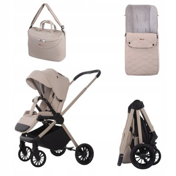 Babylux Wózek Spacerowy SCALE Lekka Miejska Składana Spacerówka Śpiworek
