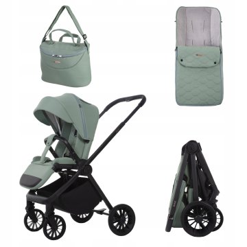 Babylux Wózek Spacerowy SCALE Lekka Miejska Składana Spacerówka Śpiworek