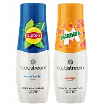 SodaStream Syropy Koncentraty do Saturatora Herbata Lemon Ice Tea + Mirinda