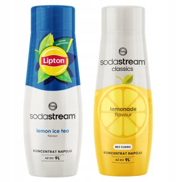 SodaStream 2 Syropy Herbata Lemon Ice Tea + Lemoniada Cytrynowa Saturator
