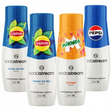 SodaStream Syropy do Saturatora 2x Herbata Ice Tea Lemon + Mirinda + Pepsi