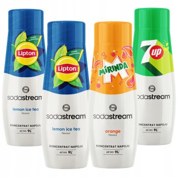 SodaStream Syropy do Saturatora 2x Herbata Ice Tea Lemon + Mirinda + 7UP
