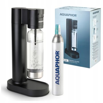 Aquaphor Saturator PEARL do Gazowania Wody Czarny + Butelka + Butla z Gazem