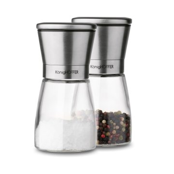 Konighoffer zestaw 2 młynków ręcznych Thor 170ml srebrny pvc