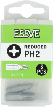 éS Bity PH2 zredukowane napęd 1/4” 25mm 3szt