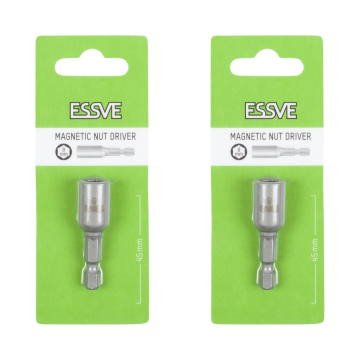 éS Klucz magnetyczny 5/16'' Uchwyt 6-kątny Bit do nakrętek 8x45 mm x2