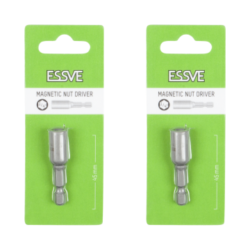 éS Klucz magnetyczny Driver Uchwyt 6-kątny Bit do nakrętek 1/4" x2