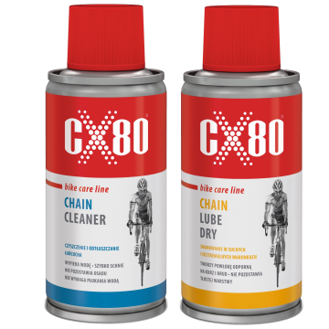cx80 BIKE Środek do roweru Czyszczenia łańcucha + LUBE DRY Suchy Smar