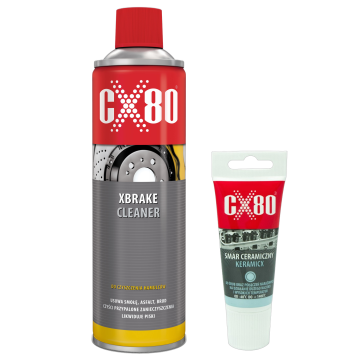 cx80 XBRAKE CLEANER Odtłuszczacz do hamulców + KERAMICX Smar ceramiczny