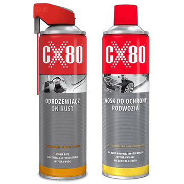 cx80 ON RUST Odrdzewiacz do śrub + Wosk w sprayu antykorozyjny do podwozia