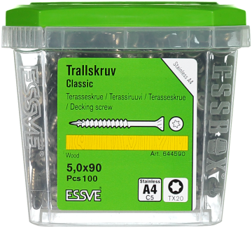 éS CLASSIC wkręt tarasowy kwasoodporny A4 5,0x90mm 100szt
