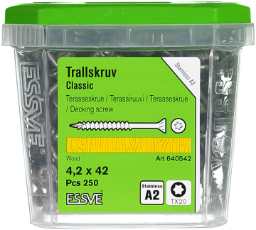 éS CLASSIC Wkręt tarasowy do drewna Stal nierdzewna A2 4,2x42mm 250szt
