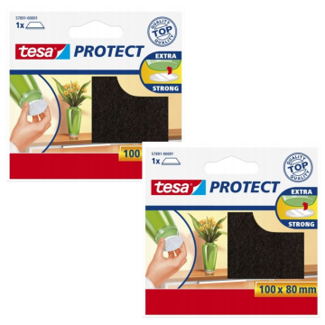 Tesa Podkładka filcowa samoprzylepna pod meble krzesła brązowa 100x80mm x2