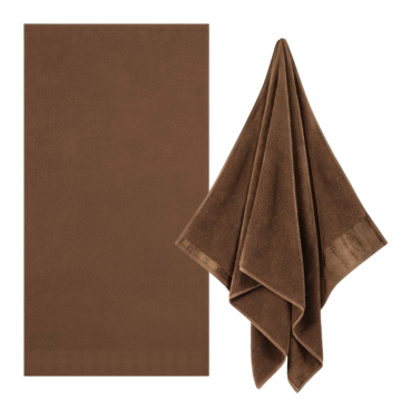 Zwoltex ELIPSE Ręcznik kąpielowy duży bawełniany brązowy 420g 70x140cm