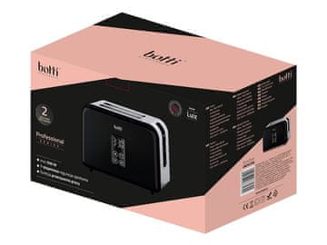 BOTTI Electronic Luiz 930 W crni toster za 2 tosta s zaslonom