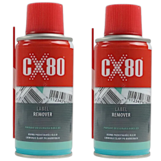 cx80 LABEL REMOVER Płyn spray do usuwania naklejek - Zmywania kleju 150ml x2