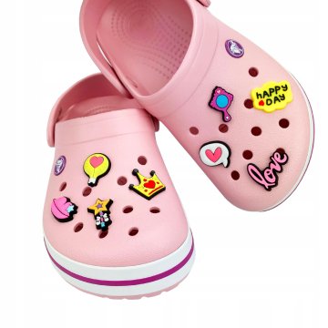 Little Angel ZESTAW Przypinki do Crocs 8 szt dodatki Dziewczęce