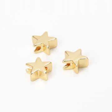 DIY Koraliki gwiazdki modułowe 3 szt pozłacane 14K
