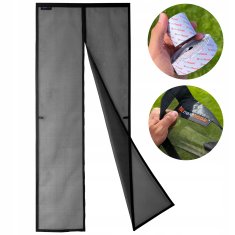 Hook Moskitiera z WŁÓKNA SZKLANEGO magnesy DRZWI 80x210