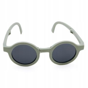 Little Angel OKULARY przeciwsłoneczne dla dzieci UV 400 SKŁADANE plus ETUI zielone