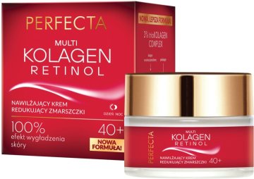 Dax Cosmetics Dax Perfecta Multi Kolagen Retinol Krem do twarzy naprawczy redukujący zmarszczki 40+ Dzień/Noc 50ml