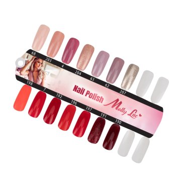 MollyLac Wzornik lakiery klasyczne Nail Polish 14 kolorów
