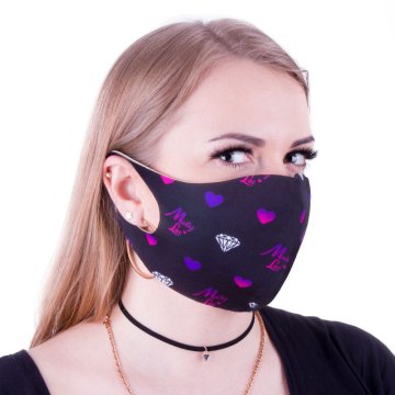 MollyLac Maska maseczka ochronna wielokrotnego użytku neoprenowa piankowa rozm S/M 1 szt