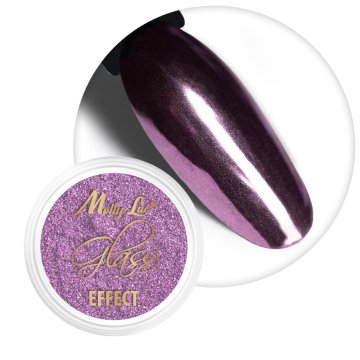 MollyLac Pyłek lustrzany efekt do zdobień paznokci Glass Effect Lilac Nr 6
