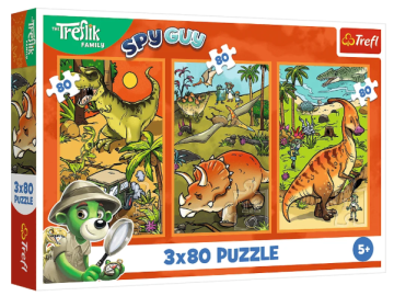 Trefl Puzzle iki u svijetu dinosaura 3x80 34888