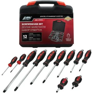 BC Zestaw 12 wkrętaków śrubokrętów do pobijania magnetyczne końcówki JBC Tools