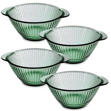 Orion Miski bulionówki szklane zielone VERDE 450 ml 4 szt.