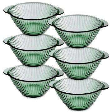 Orion Miski bulionówki szklane zielone VERDE 450 ml 6 szt.