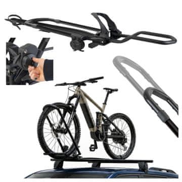 Menabo Uchwyt rowerowy na dach Clover DX prawostronny Fatbike E-bike czarny