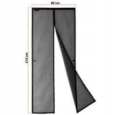 Hook Moskitiera z WŁÓKNA SZKLANEGO magnesy DRZWI 80x210