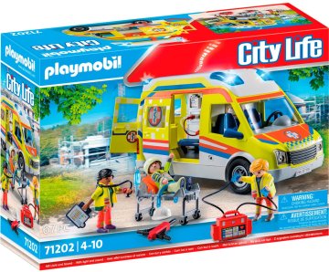 Playmobil City Life Hitna pomoć sa svjetlima i zvukovima 71202 Set figurica