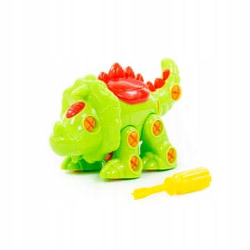 Polesie Dinozaur do skręcania i rozkręcania Triceratops zielony