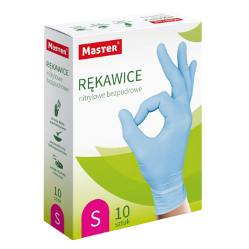 Master nitrilne rukavice bez pudera, plave, veličine S, 10 komada
