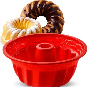 Forma, foremka silikonowa do pieczenia Babki z Kominem 22,5cm - Kolory