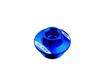 Scar ČEP ZA PUNJENJE ULJA RACING HUSQVARNA FE 250 / 350 / 450 / 501 '14-'24, FC 250 / 350 / 450 '14-'24, TE 250 / 300 '14-'24, TX 300 '17-'24, FX 350 / 450 '17-'24 PLAVI