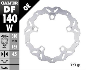 Galfer PREDNJI KOČIONI DISK HONDA VFR 1200X CROSSTOURER '12- (VALOVITI FIKSNI) (310X165X4.5MM)
