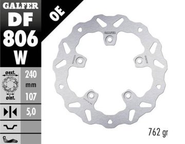 Galfer STRAŽNJI KOČIONI DISK KTM 790 DUKE '18-'23; 890 DUKE '21-'23 (FIKSNI VALOVITI) (240X107X5MM)