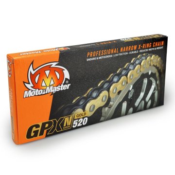 Moto Master Profesjonalny łańcuch X-Ring GPXN-520G złoty/czarny 120 ogniw