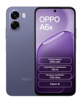 Oppo Smartfon A6x 4/128GB 6.75" 120Hz Ciemnofioletowy 1 szt.