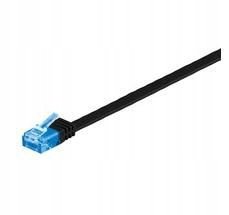 MicroConnect U/UTP CAT6A 3M czarny płaski, V-UTP6A03S-FLAT