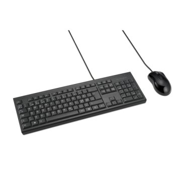 Kensington KM100 EQ Klawiatura + Myszka USB Biuro QWERTY Czarna