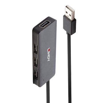 Lindy 42986 huby i koncentratory USB 2.0 480 Mbit/s Czarny
