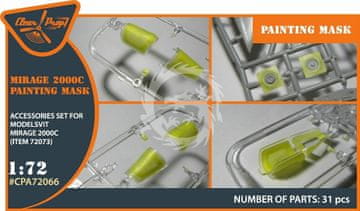DE Mirage 2000C Clear Prop! CPA72066 72073 Set dodataka za masku za bojanje u mjerilu 1/72
